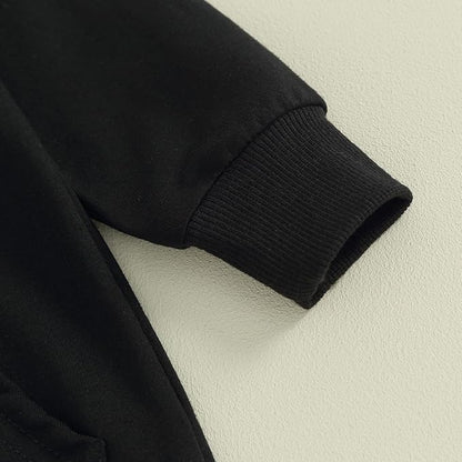 allshope Newborn Baby Boy Girl Fall Outfit Romper Long Sleeve Hooded Solid Zipper Onesie Jumpsuit Bodysuit Infant Clothes