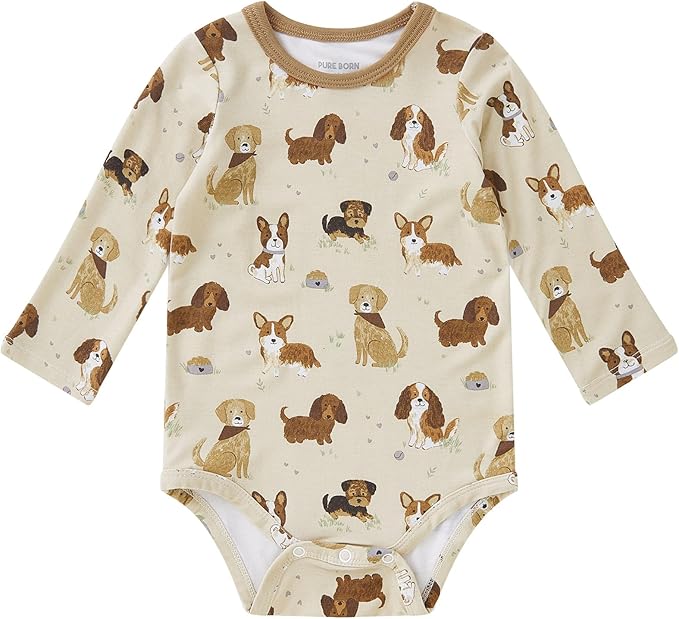 pureborn Baby Boys Girls Bodysuit Super Soft Cotton Romper 0-24 Months