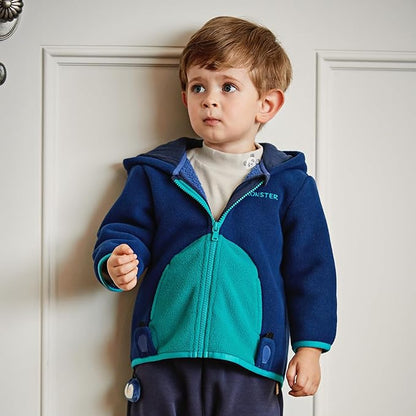 DAVE&BELLA Toddler Fleece Jacket, Baby Boys Girls Animal-shaped Hooded Zipper Long Sleeve Warm Spring Autumn Outerwear Coat