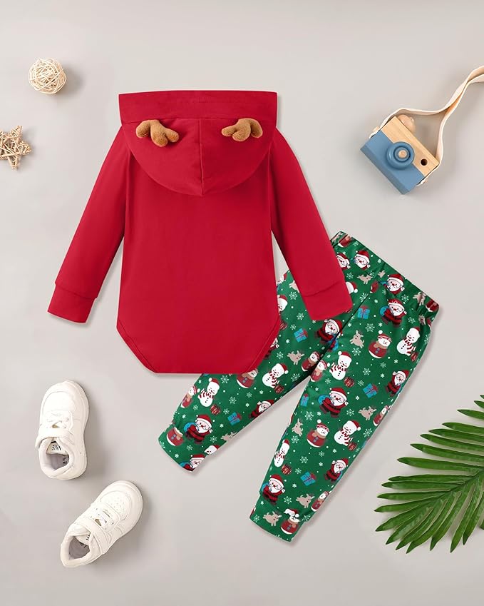 Baby Clothes Boy Newborn Outfits Animal Print Long Sleeve Romper and Pants 2PCS Fall Winter Infant Clothing Set