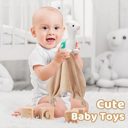 Pro Goleem Llama Security Blanket Soft Loveys for Babies Boys and Girls Newborn Lovie Infant Blankie Llama Baby Snuggle Toy Stuffed Animal Baby Gifts 14 Inch