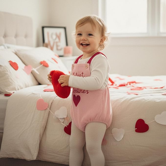 Valentines Day Infant Baby Girls Romper Outfit Newborn 3 6 12 18 Months Girl Jumpsuit Overall Spring Clothes