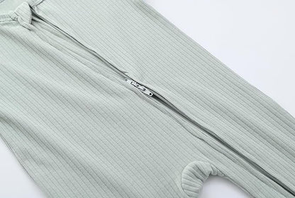 ACESTAR Baby Footies Pajamas, 2-Way Zipper Baby Sleepers with Mitten Cuffs - Long Sleeve Baby Zip Up Onesie for 0-12 Months