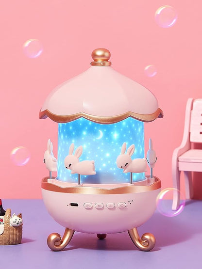 One Fire Princess Gifts for Girls Toys, 15 Music+15 Films+315 Colors Night Light Projector, 360°+Remote+Cordless Star Projector for Kids, Mermaid Gifts for Girls Room Decor, Pink Baby Toddler Toys