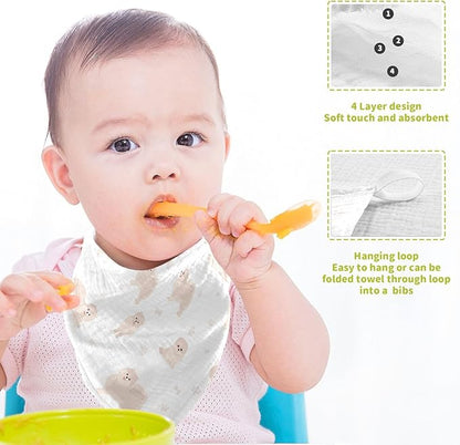 vvfelixl Baby Cotton Washcloths Pomeranian German Spitz Infants Bath Towel for Unisex Puppy Face Towels for Newborn, Natural Baby Wipes Delicate Skin, 11.8 X 11.8 inch, one sizex5