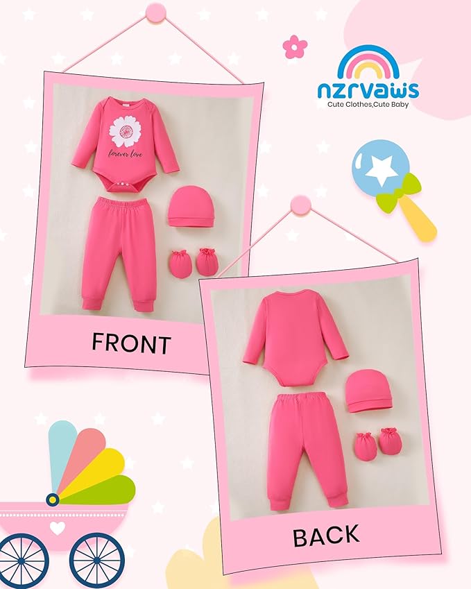 NZRVAWS Newborn Baby Boy Girl Clothes Unisex Preemie Infant Must Have Pants Set Outfits 0-18 Months 20 Pcs Essentials Gift