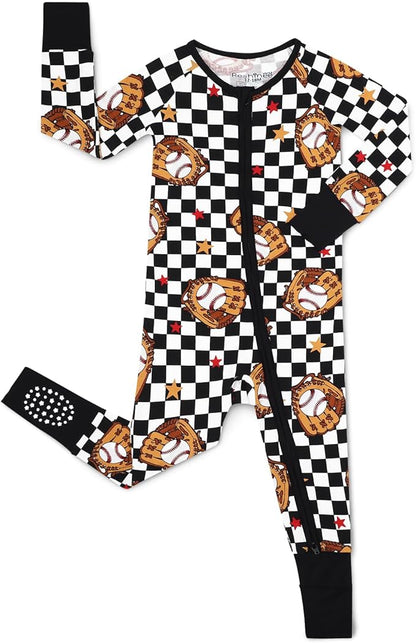 Bamboo Viscose Baby Convertible Footie Pajama, Zipper Pajamas for Baby Boys & Girls, Sleep & Play Footed Pjs