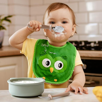 6 Pieces Toddler Utensils, Children Silverware Set with Silicone Handle, Kids Safe Spoons and Forks, Dishwasher Safe, 18/8 Stainless Steel, Food-grade Silicone，BPA Free - Tan