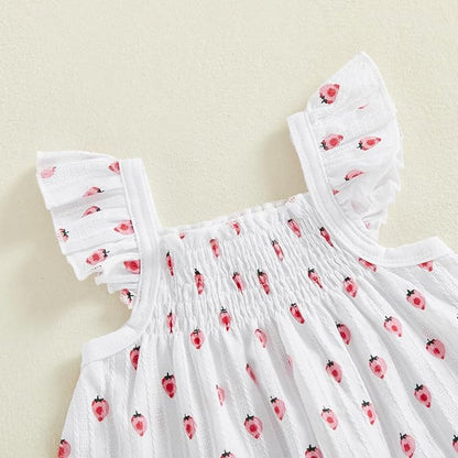 Mubineo Baby Girl Summer Clothes Cute Ruffle Tops Dress Shorts Outfits Set Infant Toddler Shrit Bloomers Princess Outfit