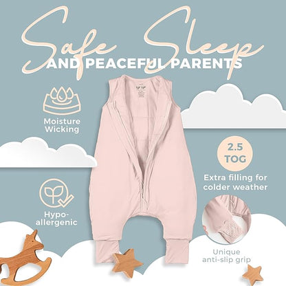 Nyte Nyte Baby - Sleeveless Soft Baby & Toddler Sleeping Sack, Breathable with Adjustable Feet Cuffs & Anti-Slip Grip