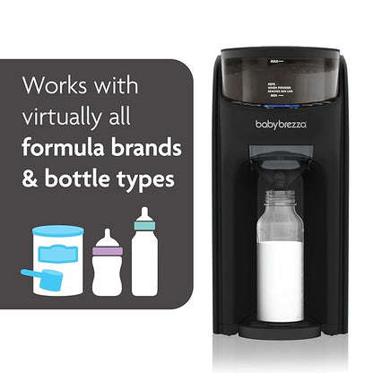 Baby Brezza Formula Pro Advanced WiFi Formula Dispenser - Automatically Mix a Warm Formula Bottle From Your Phone Instantly – Easily Make Bottle With Automatic Powder Blending Machine, Black