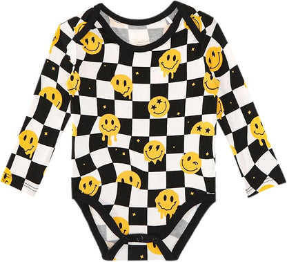 Baby Viscose from Bamboo Bodysuit for Boys Girls Long Sleeve Romper Soft Outfits for Infant One-Piece Cute Clothes