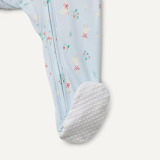 Amazon Essentials x Sofia Grainge Unisex Babies' Cotton Footed Sleep and Play Bodysuit, Pack of 2