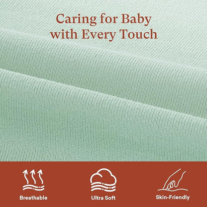 Baby Zipper Footies Pajamas, One-Piece Zip Front Jumpsuit for Boys Girls, Newborn to 24 Months