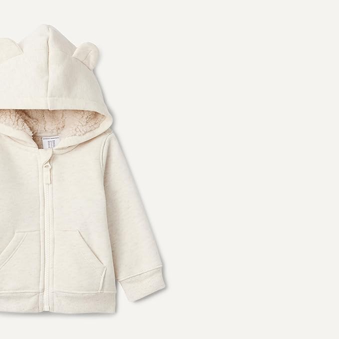 Amazon Essentials unisex-baby Sherpa Lined Full Zipper Hoodie