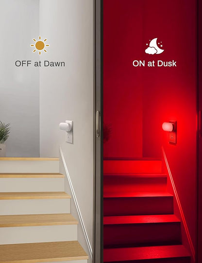 DORESshop RGB Night Lights Plug into Wall, 4 Pack Dusk to Dawn Color Changing Night Light Night Light for Bedroom, Kids Room