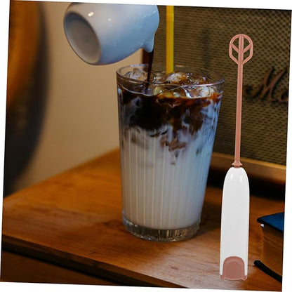 Handheld Drink Mixer Extended Handle Electric Milk Powder Stirrer Portable Multifunctional Mixer for Formula and Beverages Compact Battery Operated
