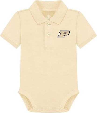 Creative Knitwear College Baby Polo Bodysuit Solid - Team Logo, Multiple Colors, for Boys & Girls (0-12 Months)