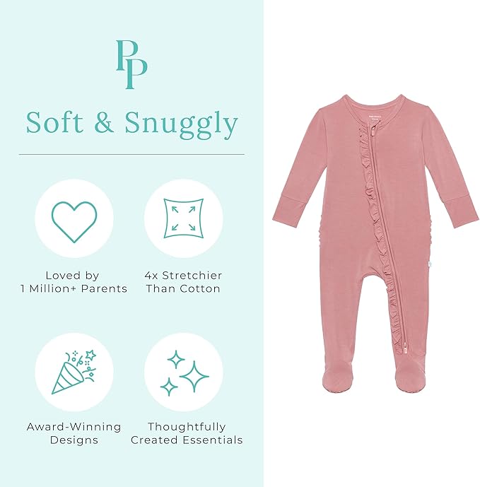 Ruffled Zippered Vintage Pink Rose One Piece