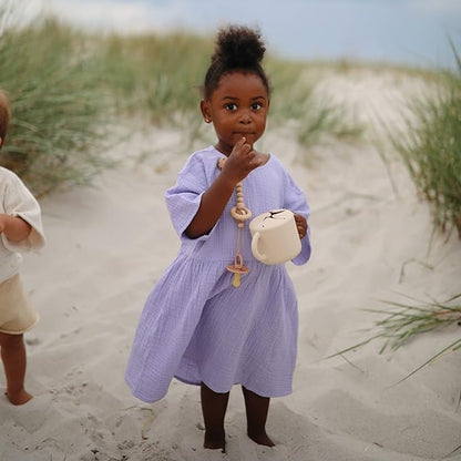 mushie Silicone Snack Cup | Spill Proof Food Container for Toddler and Baby (Shifting Sand)