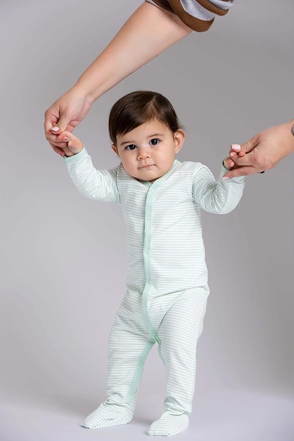 monica + andy On the Go Baby One Piece, 100% Organic Baby Clothes for Girls & Boys, Sizes For Preemie, Newborn, & Infant