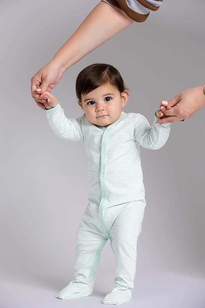 monica + andy On the Go Baby One Piece, 100% Organic Baby Clothes for Girls & Boys, Sizes For Preemie, Newborn, & Infant