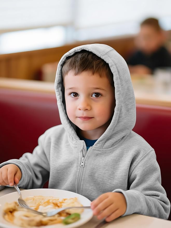 Cooraby 3 Packs Baby and Toddler Boys Long Sleeve Full-Zip Hoodies Infant Fleece Hooded Sweatshirts Jacket with Pouch Pockets