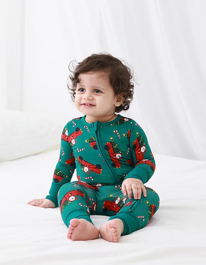 Baby Zippered Rompers Newborn Pajamas Sleepers Long Sleeve Jumpsuits Infant Zipper Romper-Viscose from Bamboo