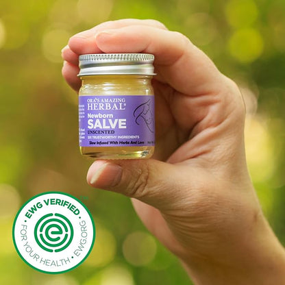 Newborn Salve & Baby Oil Set, Baby Acne Eczema Diaper Rash Natural Treatment, Organic Calendula Licorice Castor Oil, Ora's Amazing Herbal