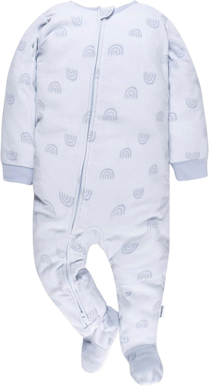 Gerber baby-girls Fleece Footed Pajamas 3-pack