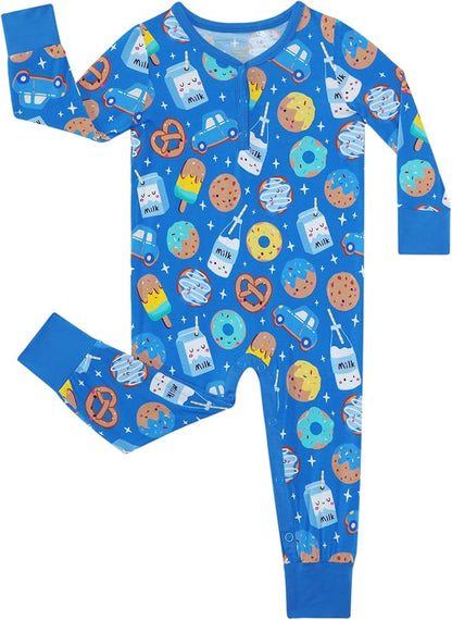 Baby Boys Girls Romper-Viscose Made from Bamboo, Long Sleeve Jumpsuits Soft Footless Rompers, Unisex