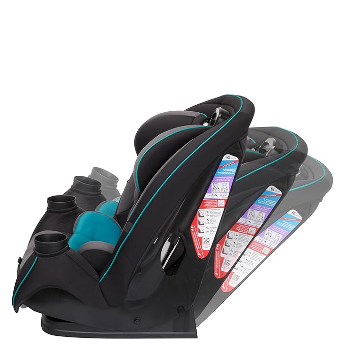 Safety 1st Grow and Go All-in-One Slim Convertible Car Seat, Rear Facing, 5-40 lbs, Forward Facing (30–65 lbs), High Back Booster Seat 40-100 pounds, Green Gables