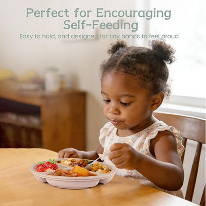 Toddler Forks and Spoons Set, 6 Pack Kids Silverware with Silicone Hand, 18/8 Stainless Steel Children Safe Toddler Utensils, BPA Free, Dishwasher Safe