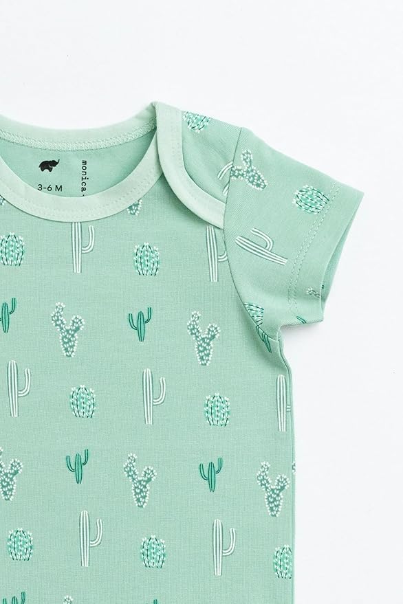 MONICA + ANDY Short Sleeve Jack & Jill Bodysuit, 100% Organic Baby Clothes for Girls & Boys, Newborn, Infant & Preemie Sizes