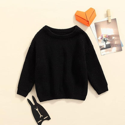 Newborn Baby Boy Girl Knit Sweater Long Sleeve Solid Winter Warm Sweatshirt Top Outfit Infant Toddler Fall Clothes