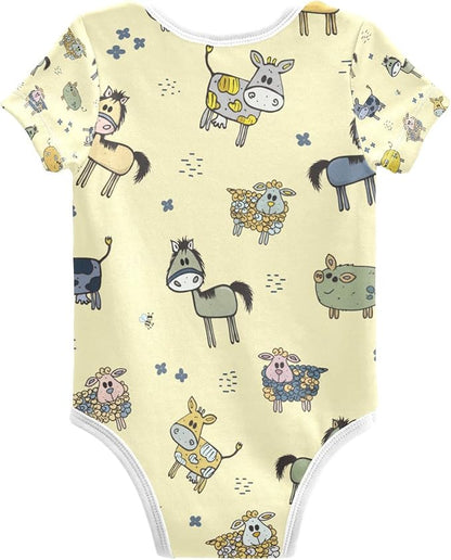 vvfelixl Dachshund Dog Baby Clothes for Boy Girl,Baby One-Piece Bodysuit for 0-24 Months,Short Sleeve