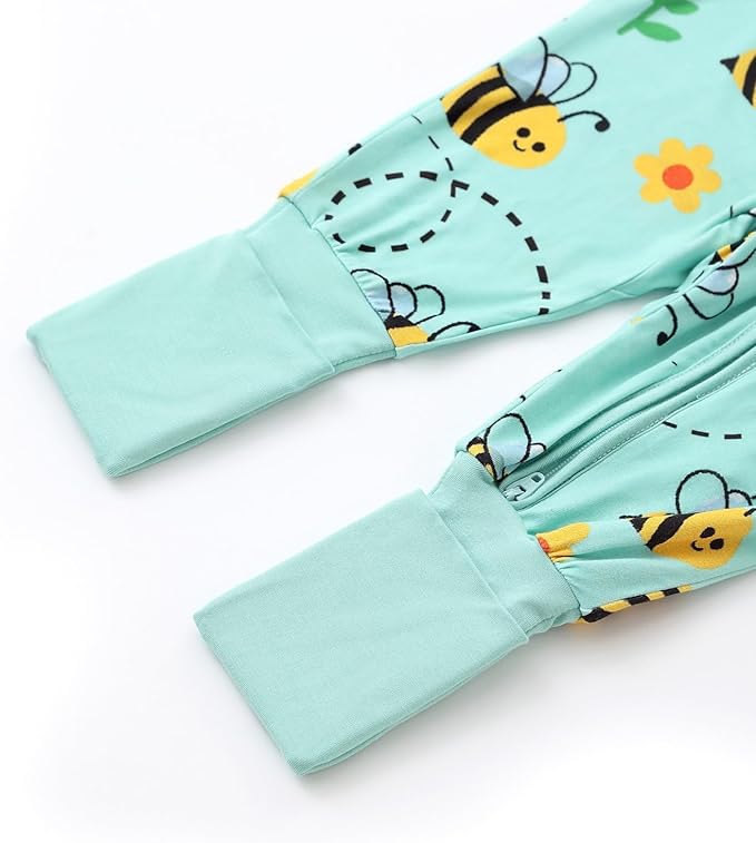 Unisex Infant Neutral Zipped Footies, Viscose from Bamboo 2-Way Zipper Romper Outfit, 0-24 Months One-piece Jumpsuit