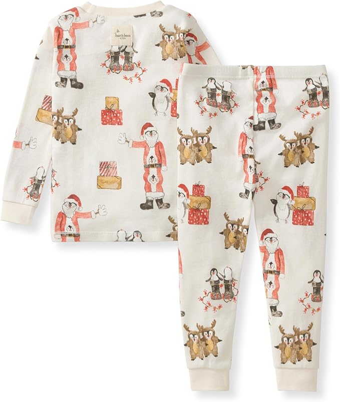 Burt's Bees Baby Boys' 2-Piece Long Sleeve Tee and Pants Organic Cotton Pajama Set