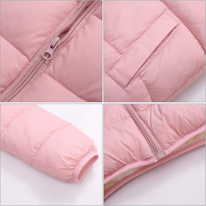 Happy Cherry Kids Boy's Girls Winter Coat Fleece Lined Thick Down Coats Puffy Jackets with Hood