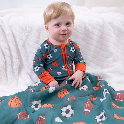 LollyBanks Baby Pajamas, 2-Way Zipper Infant Romper, 95% Viscose Made from Bamboo and 5% Spandex, Baby Sleepers