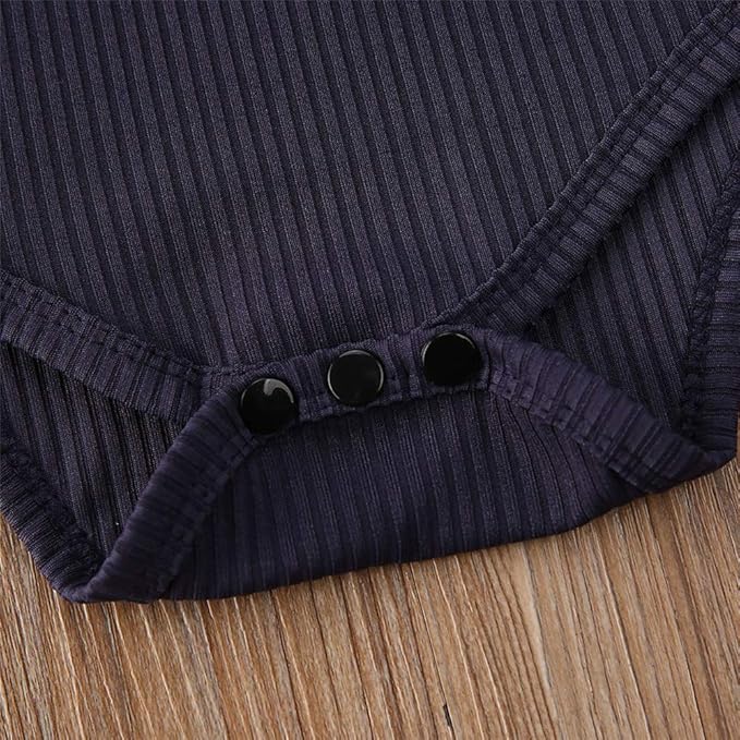 Newborn Infant Baby Girl Solid Ruffle Romper Bodysuit Jumpsuit Casual Clothes One Piece Outfit