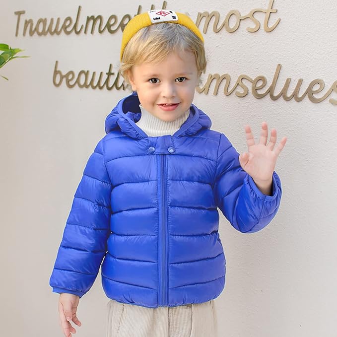 XMWEALTHY Baby Boys Girls Winter Coats Toddler Bear Hoods Down Jacket Infant Kids Light Puffer Padded Outwear 6M-3T