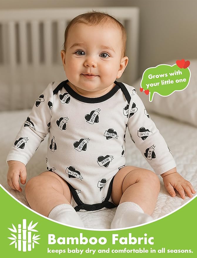 DEFAHN 2PCS Visocse from Bamboo Baby Rompers Unisex Onsies Solid Short Sleeve Baby Bodysuit 0-24 Months