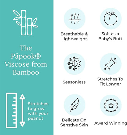 Posh Peanut Footie Pajamas for Baby Girls – Sleepers in Viscose from Bamboo with 2-Way Zipper & Ruffle Trim