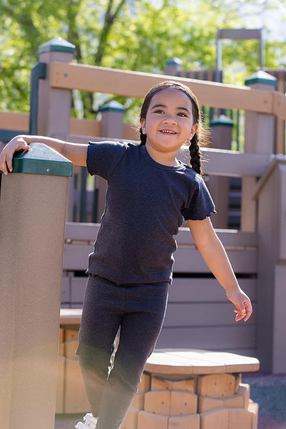 Monica + Andy Crewneck Tee, 100% Organic Cotton Clothes for Girls & Boys, Printed T-Shirt Sizes for Kids, Toddler & Baby