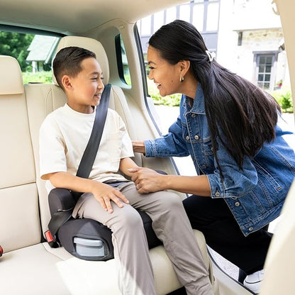 Joie Basil Highback and Backless Booster Car Seat for Big Kids 4 to 12 Years Old, Lightweight 2-in-1 Design (Shale)