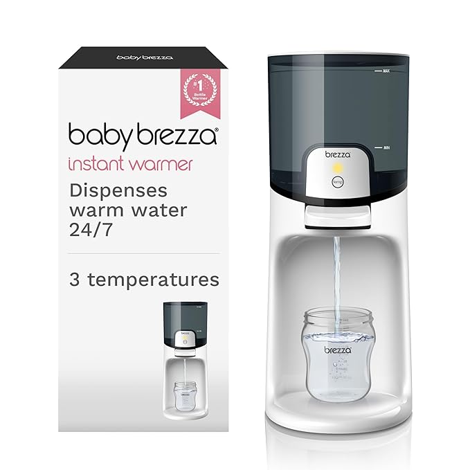 Baby Brezza Instant Baby Bottle Maker with 3 Temperature Settings for Formula Warming, 50oz Tank Capacity, 24/7 Warm Water Dispenser, Electric Kettle Alternative