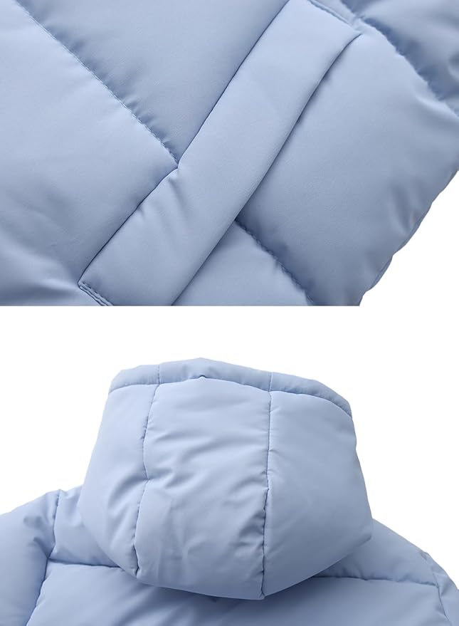 HOOD CREW Kids Boy’s Winter Coat Windproof Hooded Puffer Jackets Warm Outerwear Parka Padded Jacket