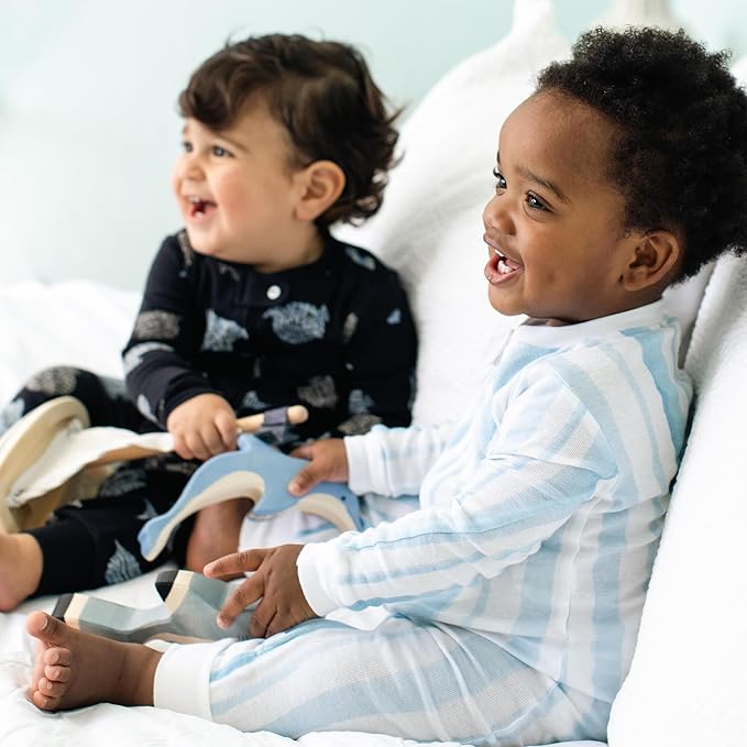 Burt's Bees Baby Boys Sleep and Play PJs, 100% Organic Cotton One-Piece Zip Front Romper Jumpsuit Pajamas