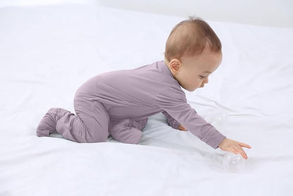 GUISBY 4-Pack Baby Boys Girls Zip-Front Sleeper Pajamas, Footed Sleep 'n Play